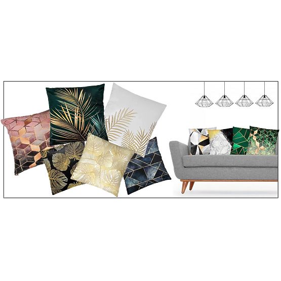 3D Pillow Cover - Golden Fern