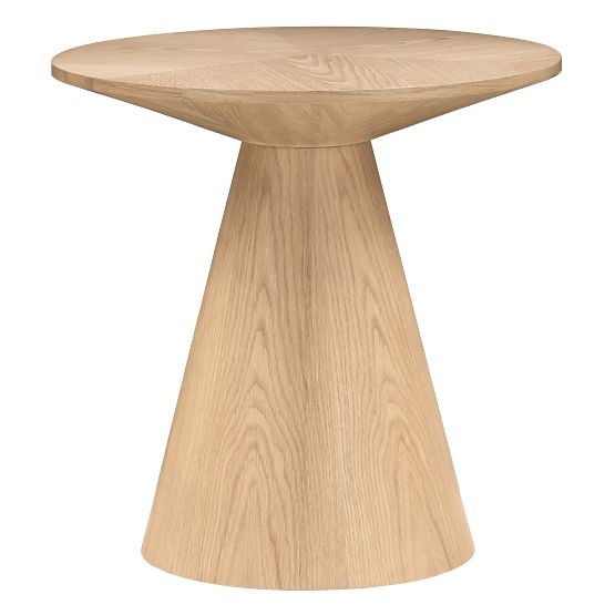 Abisko Side Table, 60 cm, Round, Natural Oak Veneer