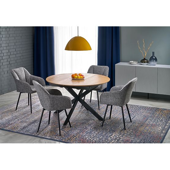 ACORD Extendable Table, Natural/Black (2p=1pc)