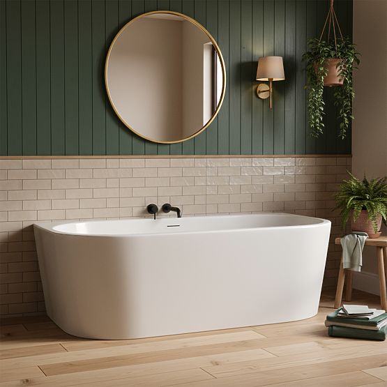 Acrylic Wall-Mounted Bathtub OLIMPIA 170 cm