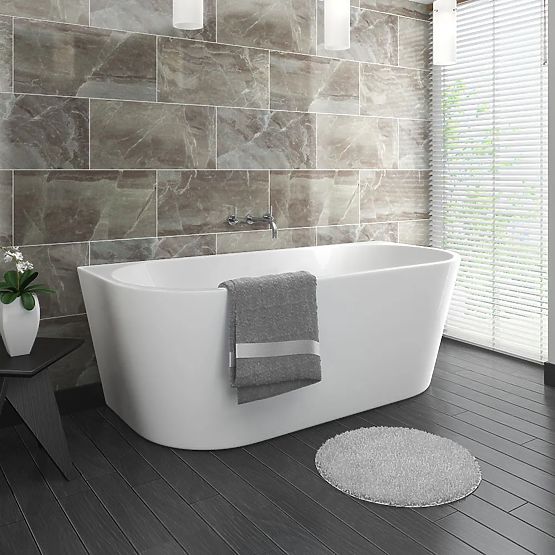 Acrylic Wall-Mounted Bathtub OLIMPIA 170 cm
