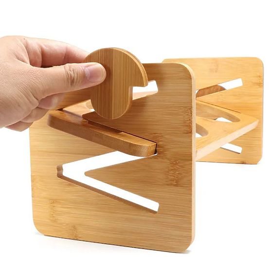 Adjustable Ceramic Bowls for Dogs or Cats with Silicone Mat Set PJ-082