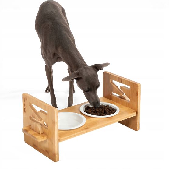 Adjustable Ceramic Bowls for Dogs or Cats with Silicone Mat Set PJ-082