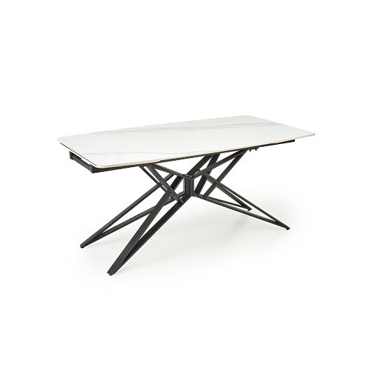 ALFREDO Extendable Table, White Marble / Black (2p=1pc)