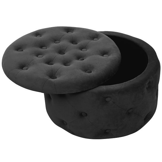 ALIA BLACK POUF