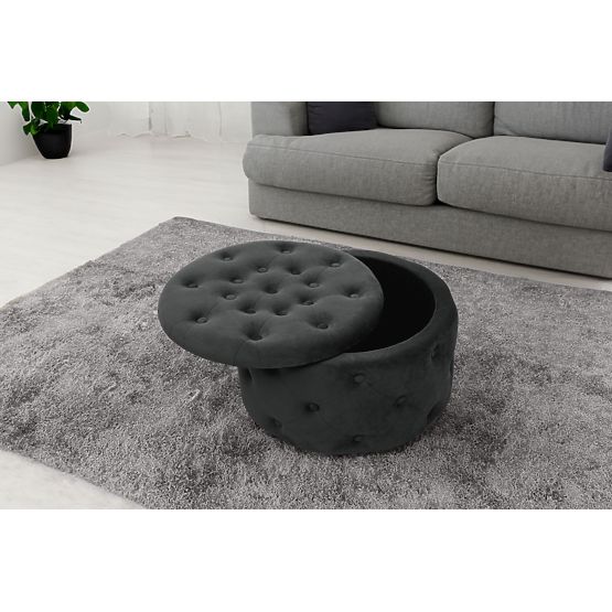 ALIA BLACK POUF