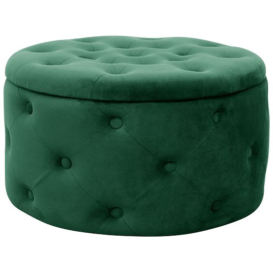 ALIA BOTTLE GREEN POUF