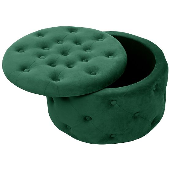 ALIA BOTTLE GREEN POUF