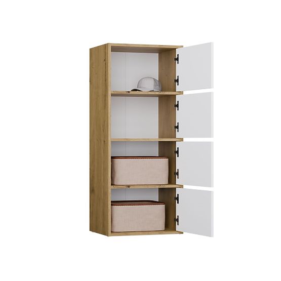 ALMA Sideboard Front WHITE Body ARTISAN OAK