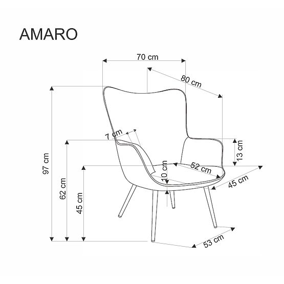 AMARO relaxation chair - mustard