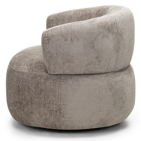 Ambi Swivel Chair Beige, Rounded Shapes