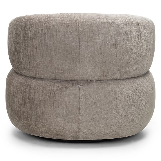 Ambi Swivel Chair Beige, Rounded Shapes