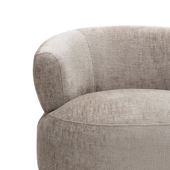 Ambi Swivel Chair Beige, Rounded Shapes