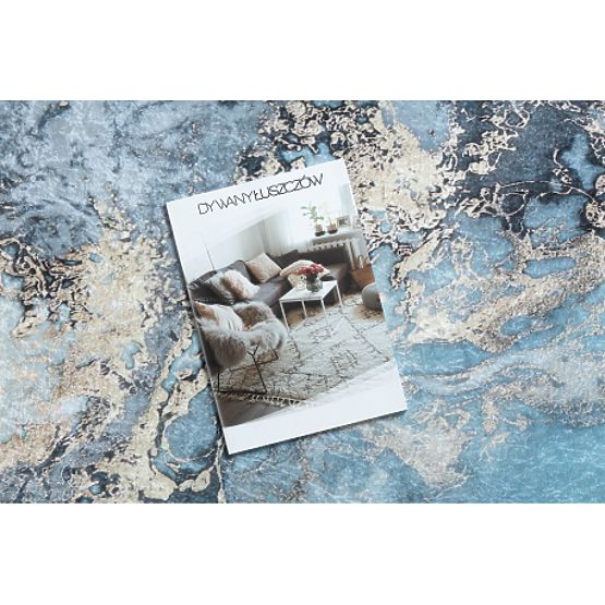 ANDRE Washing Mat Marble 2248 Anti-Slip - Blue