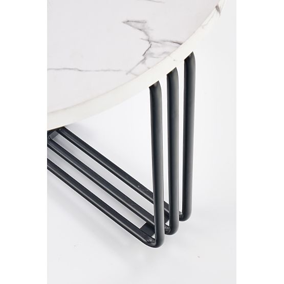ANTICA M conference table top - white marble, frame - black (2p=1pc)