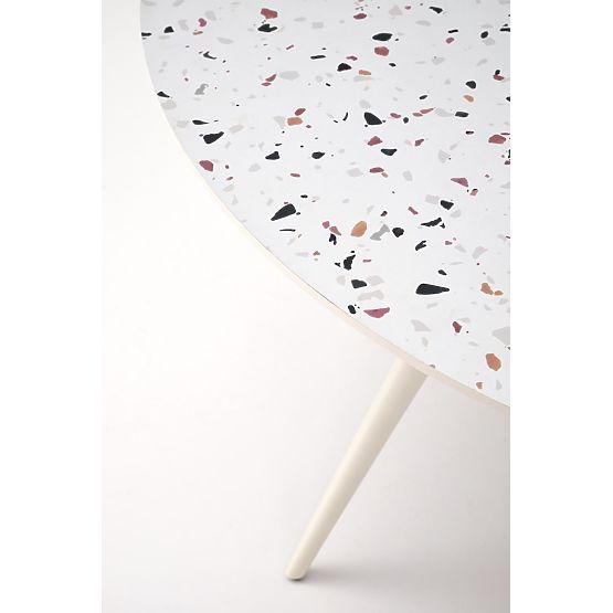 ARAMIS Table, Top - Terrazzo, Legs - White (2p=1pc)