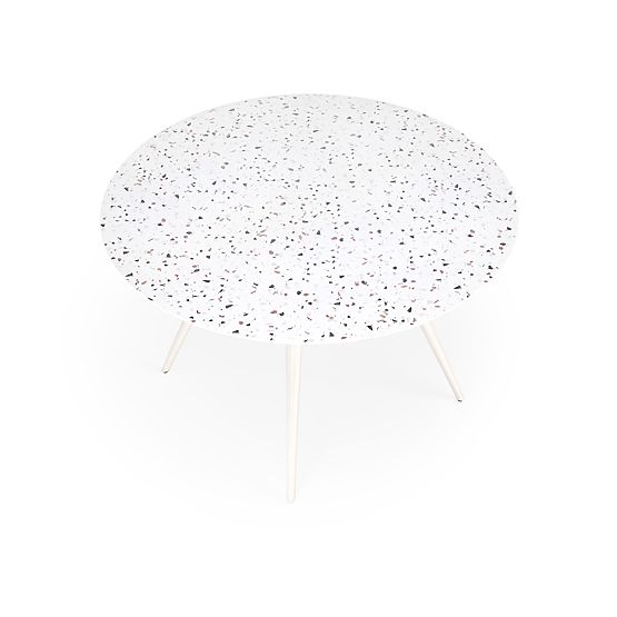 ARAMIS Table, Top - Terrazzo, Legs - White (2p=1pc)