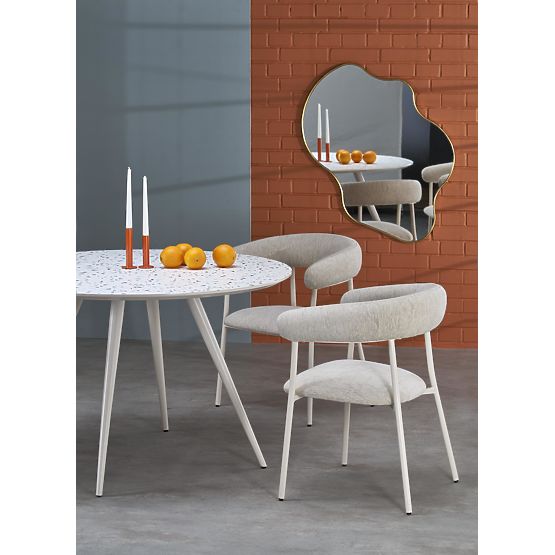 ARAMIS Table, Top - Terrazzo, Legs - White (2p=1pc)