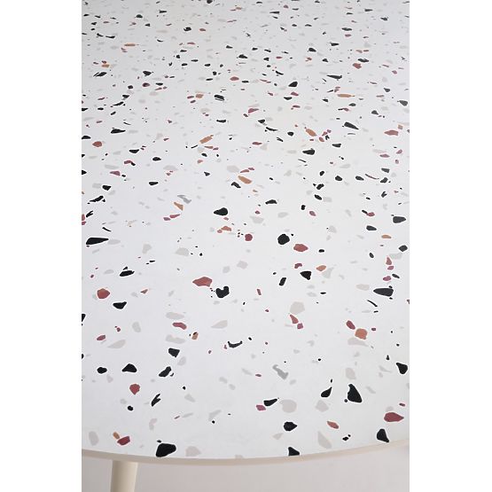 ARAMIS Table, Top - Terrazzo, Legs - White (2p=1pc)