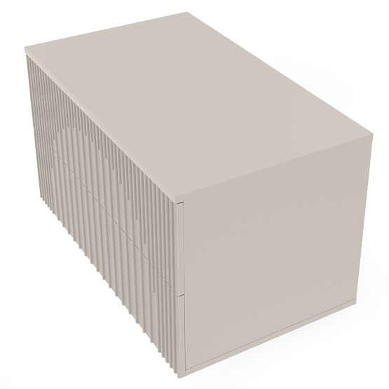 Arcano 80 cm Under-Sink Cabinet, Grooved, Cashmere