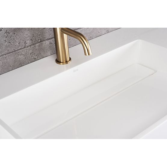 Archi 75 CM White Conglomerate Washbasin