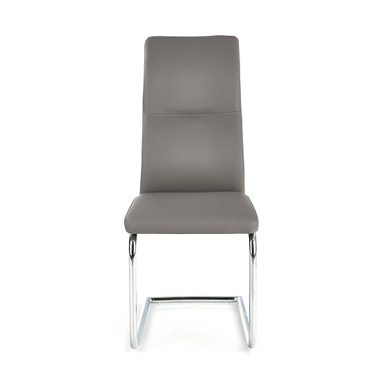 ARCO Chrome Metal Chair / Eco Leather Color Ash (1p=2pcs)