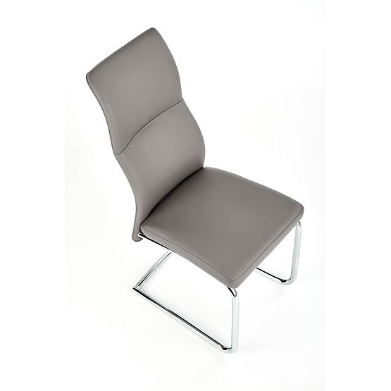 ARCO Chrome Metal Chair / Eco Leather Color Ash (1p=2pcs)