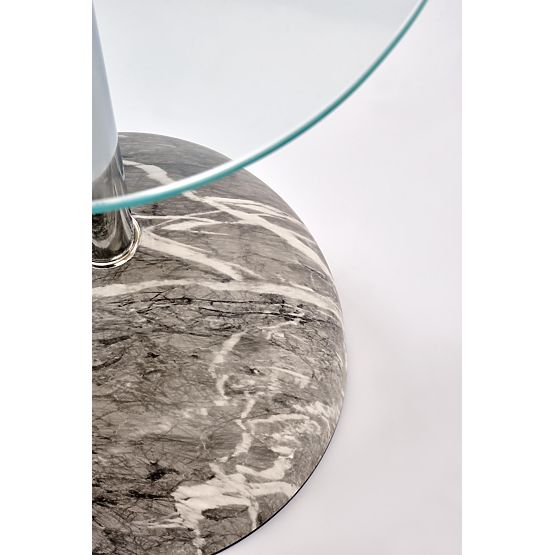 ARIANA coffee table, gray marble / transparent (2pcs=1set)