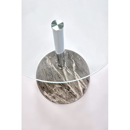 ARIANA coffee table, gray marble / transparent (2pcs=1set)