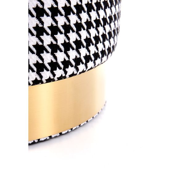 ARUNA pouf black/white/gold (1p=1pc)