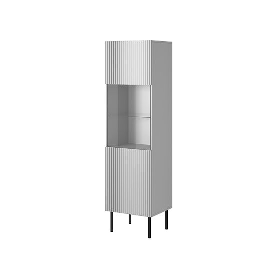 ASENSIO W-1 Display Cabinet Light Grey, Legs: Black (2p=1pc)