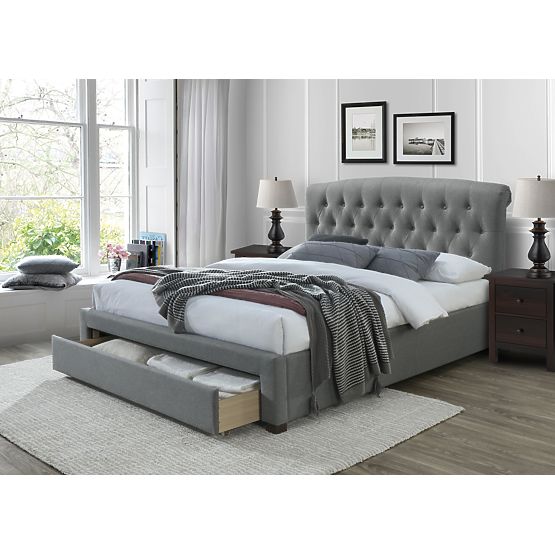 AVANTI Bed 160 cm with Drawers Gray (3p=1pc)