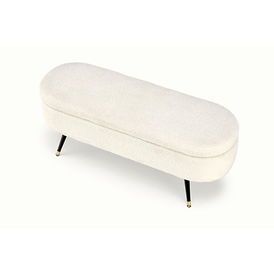 AVEIRO bench with storage, cream (1p=1pc)