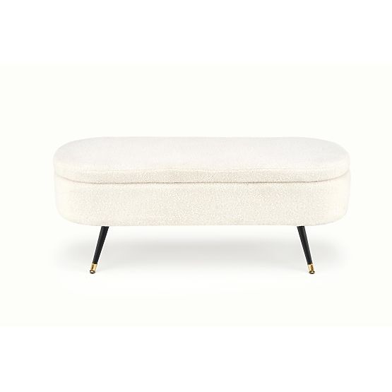 AVEIRO bench with storage, cream (1p=1pc)