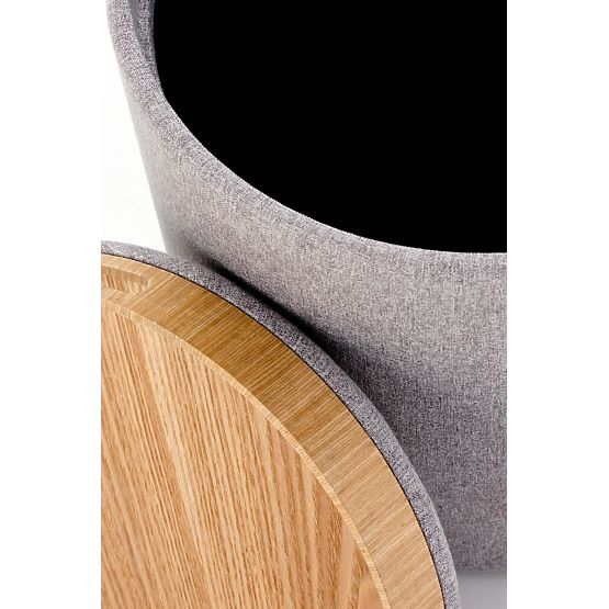 AVIKO Set of 2 Poufs, Light Gray (1p=1pc)