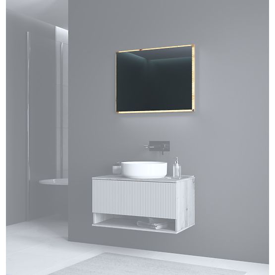 AVIOLA Mirror 80 cm + LED Artisan Oak (1p=1pc)