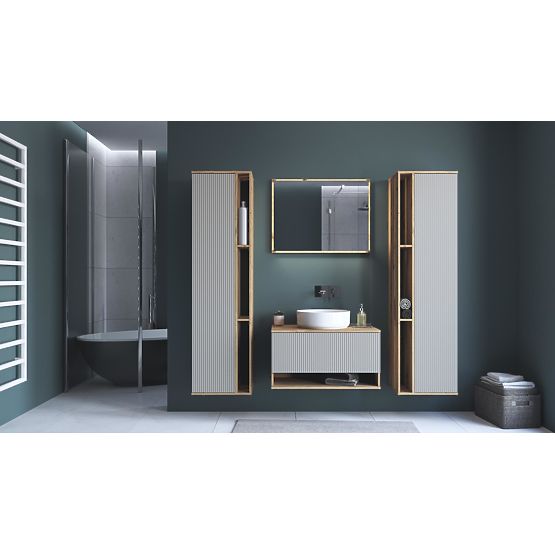 AVIOLA Mirror 80 cm + LED Artisan Oak (1p=1pc)