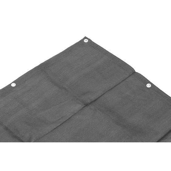 Balcony Screen with Fittings 100x700 cm Shading Net + Installation Elements Grey MultiGarden