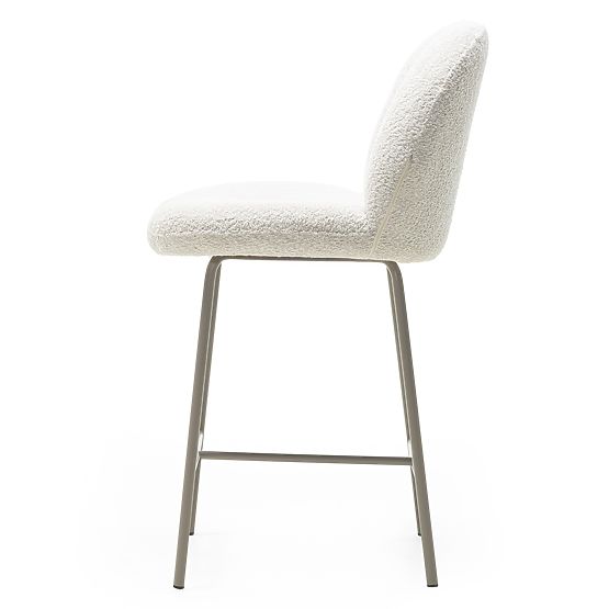 Bar Stool Fiori Light Beige, Rounded Shapes