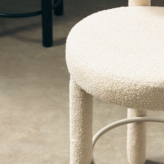 Bar Stool Pedro 2.0, Beige, Boucle