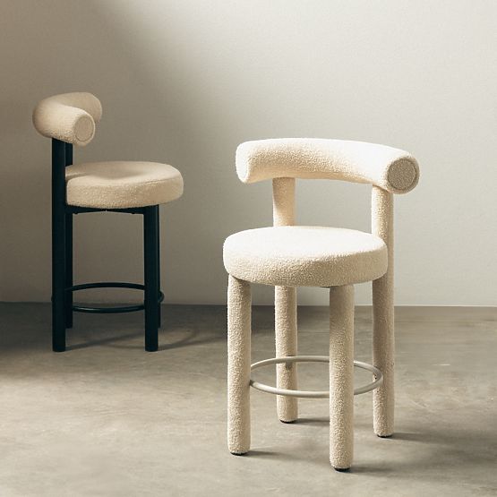 Bar Stool Pedro 2.0, Beige, Boucle