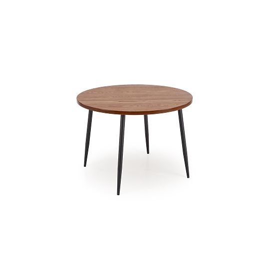 BARRY round table, top - walnut, legs - black (1p=1pc)