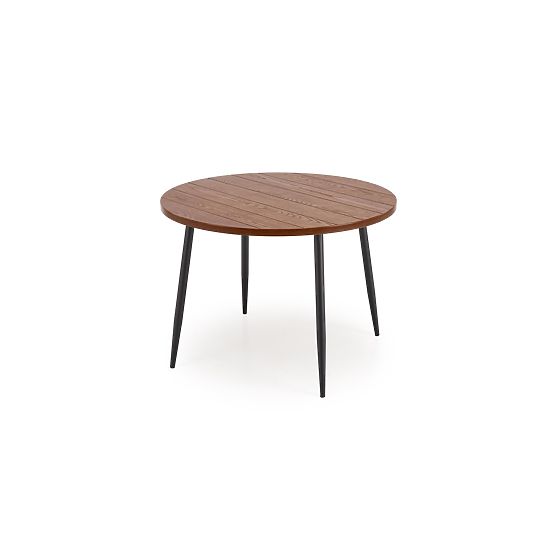 BARRY round table, top - walnut, legs - black (1p=1pc)
