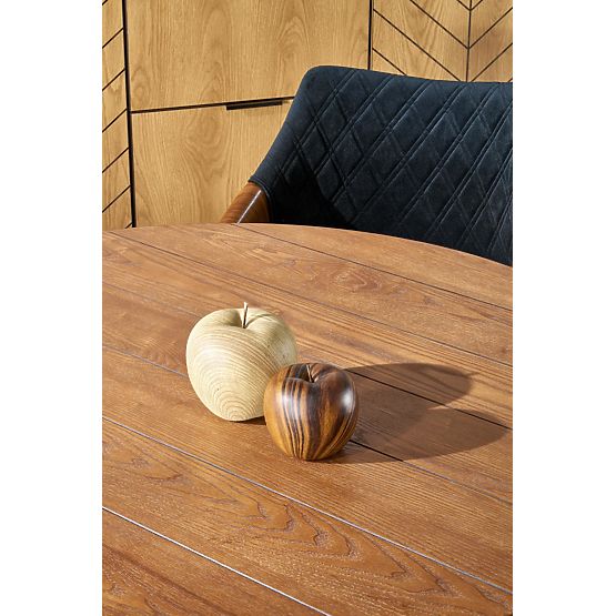 BARRY round table, top - walnut, legs - black (1p=1pc)