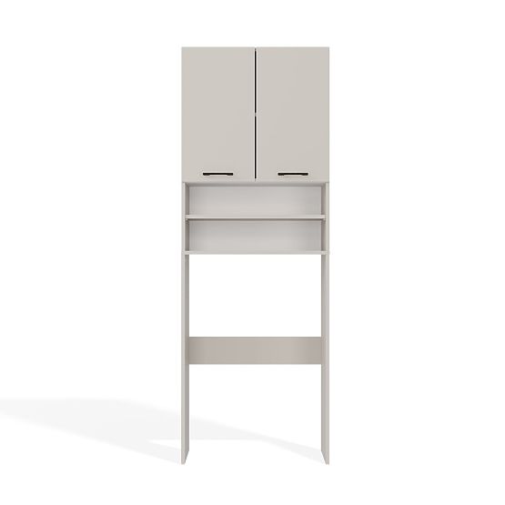Bathroom Cabinet Above Washing Machine POLA DK CASHMERE BEIGE Shelf Column 180X64X30