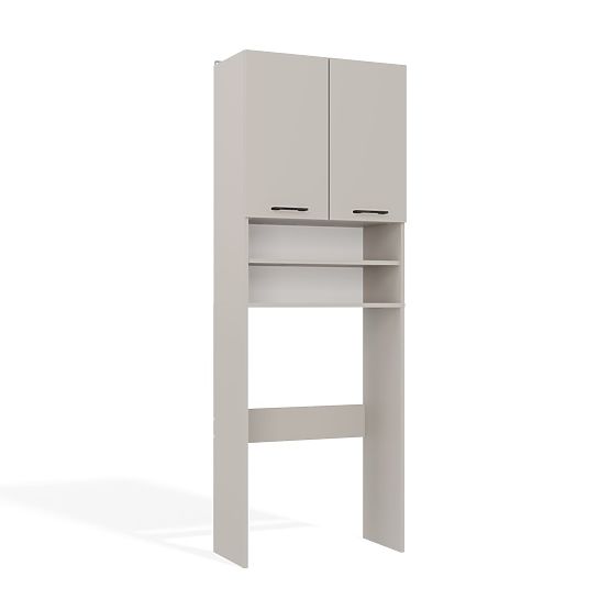 Bathroom Cabinet Above Washing Machine POLA DK CASHMERE BEIGE Shelf Column 180X64X30