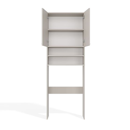 Bathroom Cabinet Above Washing Machine POLA DK CASHMERE BEIGE Shelf Column 180X64X30