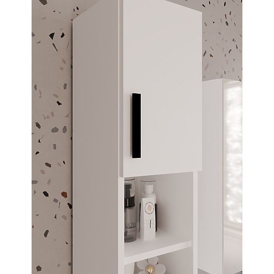 Bathroom Cabinet ALVO 2D WHITE 8 Shelves 2 Doors Bathroom Cabinet