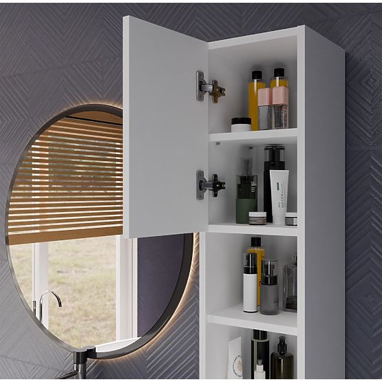 Bathroom Cabinet ALVO 2D WHITE 8 Shelves 2 Doors Bathroom Cabinet