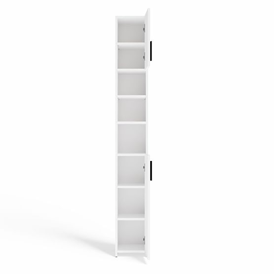 Bathroom Cabinet ALVO 2D WHITE 8 Shelves 2 Doors Bathroom Cabinet